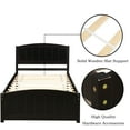 thumbnail image 6 of Holaki Twin Size Wood Bed with Headboard and Footboard for Kids, Espresso, 6 of 7