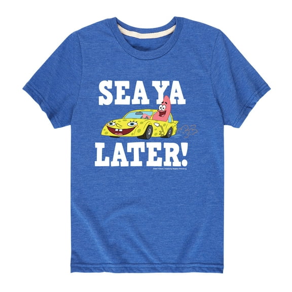 SpongeBob SquarePants - Sea Ya Later - Toddler and Youth Girls Short Sleeve T-Shirt