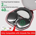 thumbnail image 3 of Funda de carga Smatree para AirPods Max 2024 con batería de 2000 mAh, 3 of 9