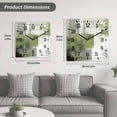 thumbnail image 5 of Sage Green Ombre Wooden Wall Clock Silent Non Ticking, Vintage Shabby Abstract Plaid Art Square Wall Clocks Battery Operated, Decor Clock for Home Office, Living Room, Kitchen, 12 Inch, 5 of 9