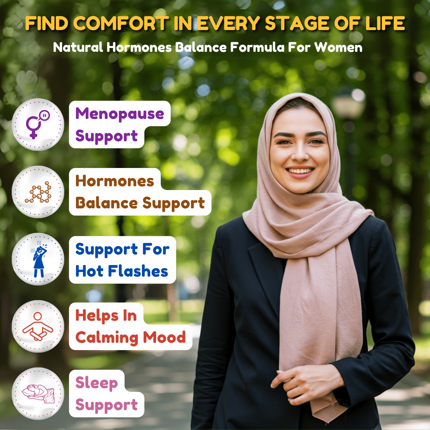 SHIFAA NUTRITION Women’s Support Supplement, Halal, Non-GMO, 60 Ct – Menopause, Hormone & Estrogen Balance, Hot Flashes & Mood Support