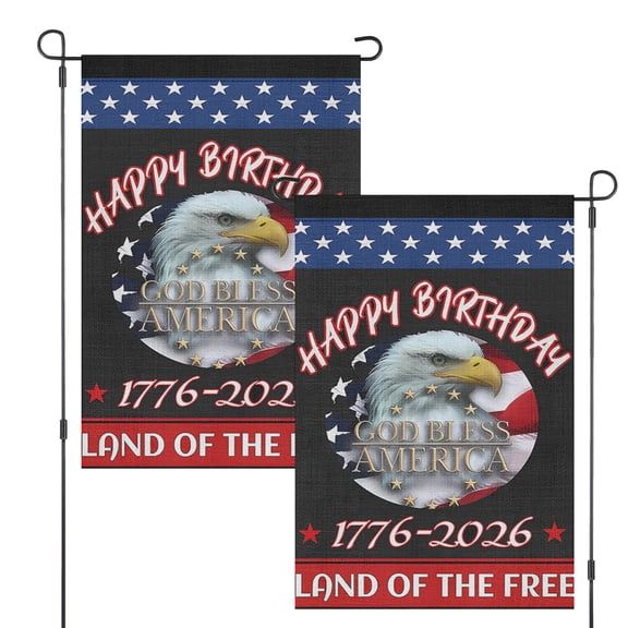 250 Years America Garden Flag 12x18 Inches - 250th Anniversary USA Patriotic Garden Flags Double Sided for Outside Yard Porch House Outdoor Lawn Decor