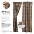 thumbnail image 4 of VHC Brands Panneau de Rideau Rustique & Lodge, Paire, Kaki Tan, 4 of 4