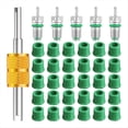 thumbnail image 1 of 36Pcs R134a 1/4Inch Charge Hose Gasket Kit Air Conditioner Valve Core Accessories Includes 30 Valve Hose Gaskets, 1 of 7