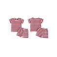 thumbnail image 2 of BemeyourBBs Toddler Baby Boy Girl Baby Summer Clothes Infant Baby Boy Girl 2 Piece Outfit Adorable Striped Short Sleeve T Shirt Tops with Shorts Set Homewear Loungwear, 2 of 9