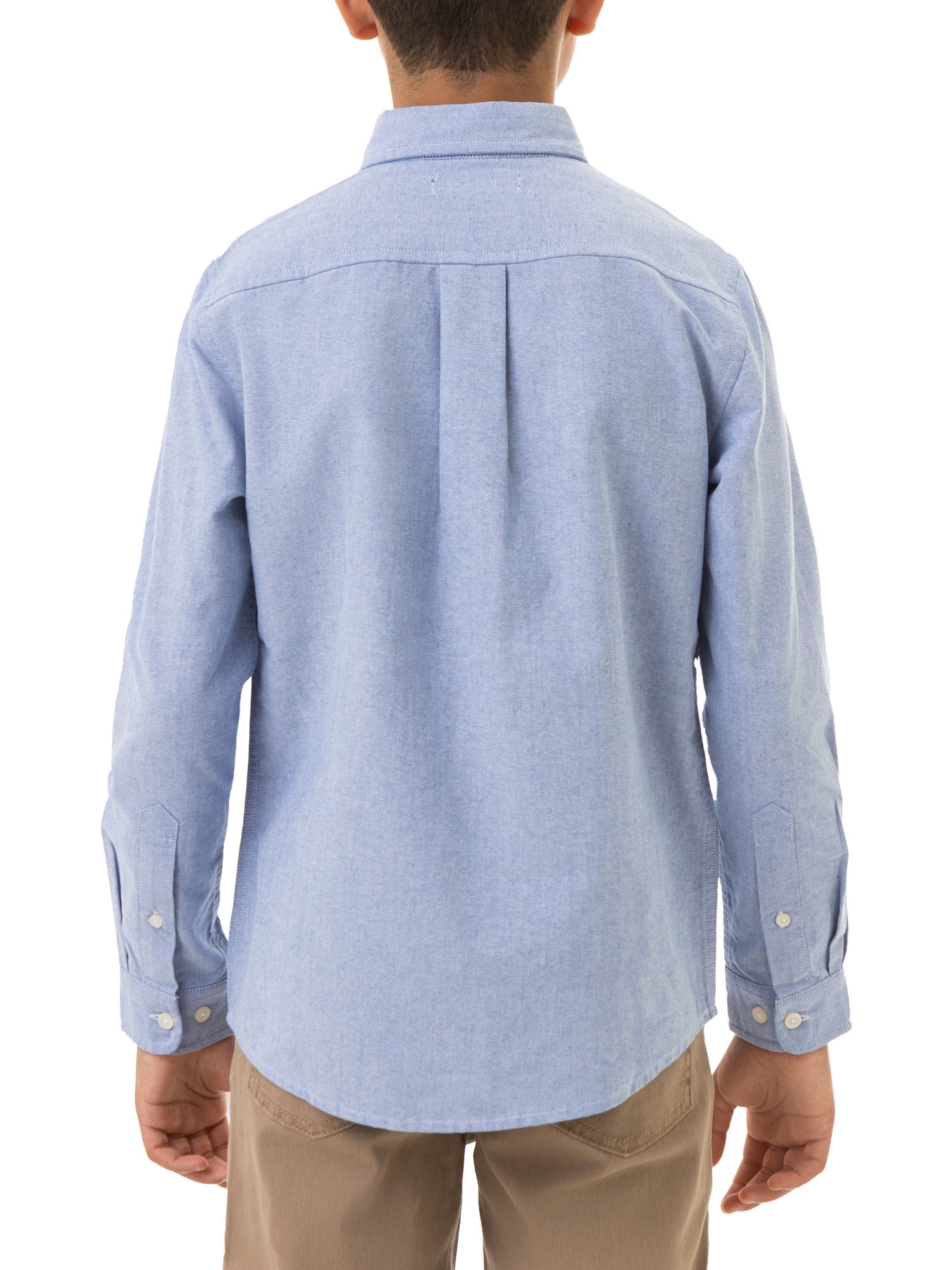 U.S. Polo Assn. Boys Long Sleeve Oxford Woven Shirt, Sizes 4-18