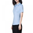 thumbnail image 3 of Womens Short Sleeve Button Down Shirts Official Collar Blouse Basic Simple Dress Shirt, 3 of 10