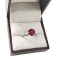 thumbnail image 2 of Hexagon Ruby Ring, 925 Sterling Silver, CZ Ring, Women Ring, Hydro Ruby Ring, July Birthstone, Christmas, Thanksgiving, Tiny Dainty Ring, Handmade, Statement Jewelry, Anniversary, 2 of 8