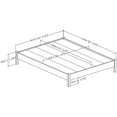 thumbnail image 7 of Pemberly Row Modern Queen Size Platform Bed in Gray Oak Finish, 7 of 7