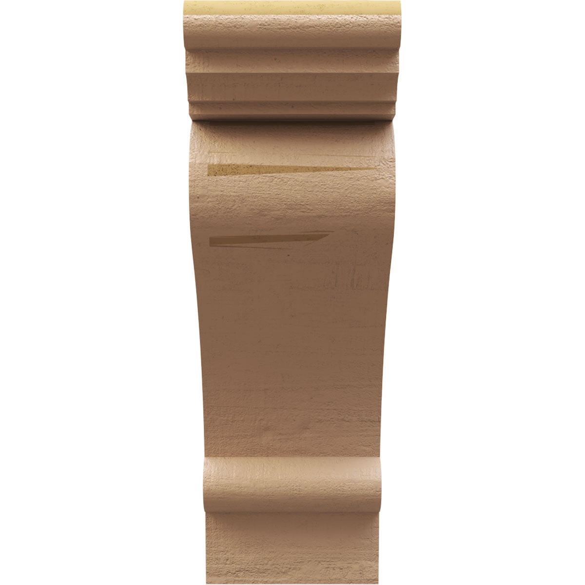 11"W x 22"D x 33"H Classic Mayflower Rough Cedar Woodgrain TimberThane Corbel, Primed Tan