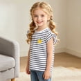 thumbnail image 2 of Gubotare Cute Tops for Teen Girls Girls' Oversized T Shirts Short Sleeve Crewneck Summer Casual Loose Tops Tees 7T-8T,White, 2 of 6