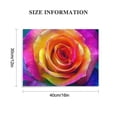 thumbnail image 3 of Acheng Rainbow Rose Print on Canvas Wall Art Colorful Rose Painting Flower Picture Walls Decoration Floral Paintings Living Room Home Decor Framed Artwork 16x12in, 3 of 6