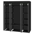 thumbnail image 7 of Veryke 69" Portable Clothes Closet, Fabric Shoe Storage Rack Shelf, Room-saving Assembled Cloth Wardrobe - Black, 7 of 7