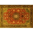 thumbnail image 1 of Ahgly Company Machine Washable Indoor Rectangle Medallion Yellow Traditional Area Rugs, 8' x 12', 1 of 4