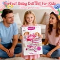 thumbnail image 3 of Chuvikid Twin Baby Doll Toy Set,2 Dolls & Doll Accessories,Double Seat Highchair,Kids Girls Party Gift Aged 3-12, 3 of 9