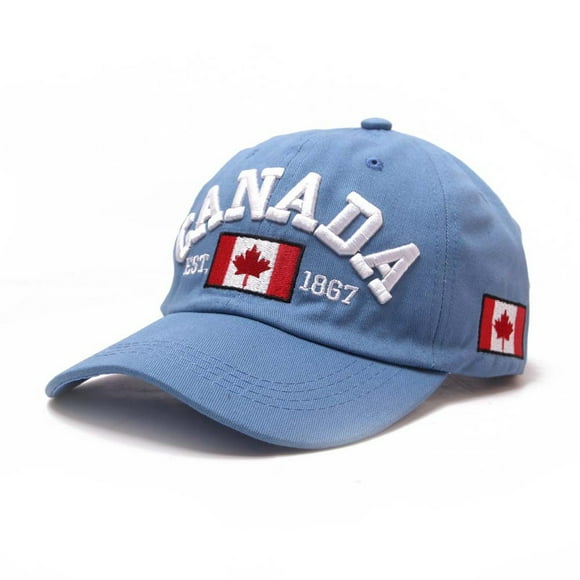 TSADFHJI Beret Hat for Baby Boy Canada Baseball Cap Canada Day Embroidered Maple Leaf Flag Adjustable Hat One Size Sky Blue