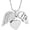 Silver, variant on Cremation Jewelry for Ashes Heart Urn Necklace Pendants Ashes“Always in my heart”Keepsake Memorial Angel Wing with Charm Heart for Loved Ones