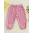 thumbnail image 6 of BemeyourBBs Kids Girls Boys Jogger Pants Loose Plaid Print Elastic Waist Trousers, 6 of 9