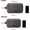 thumbnail image 6 of Toiletry Bag for Men, Canvas Travel Toiletry Organizer Dopp Kit Water-resistant Shaving Bag for Toiletries Accessories,Black-Medium, 6 of 6