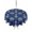 Navy Blue, variant on Outdoor Tablecloth with Umbrella Hole Zipper Blue Anchor Nautical Round Tablecloth 54" Waterproof Outside Table Cloth Rudder Coastal Summer Ocean Patio Table Cover Tablecloths for Picnic Party
