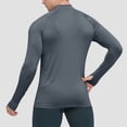 thumbnail image 3 of FAHXNVB Quarter Zip Workout Tops for Men Long Sleeve Mock Neck Shapewear Tops Breathable Athletic Running Stretch Shirts S-XXL, 3 of 4