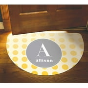 Personalized Polka Dot Half-Round Doormat
