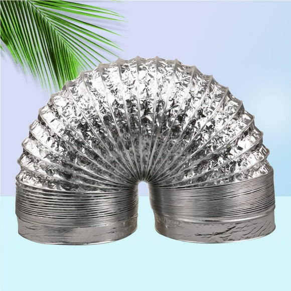 SWETRACE Silver Fire Proof Aluminum Dryer Duct Hose for AC Use Flexible Ventilation Ducting 100mm Diameter 1m Long