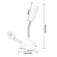 thumbnail image 3 of Transemion Mini Microphone de Bureau pour PC Ordinateur Portable Universel USB Support Micro Blanc 1ensemble, 3 of 6