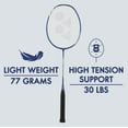 thumbnail image 2 of Yonex VOLTRIC LITE 20i Badminton Racquet G4, 77 Grams, 30 Lbs Tension, Colour - Dark Blue, Material - Graphite, Grip Size - 3 3/4 Inches, 2 of 3
