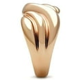 thumbnail image 4 of IP Rose Gold(Ion Plating) Brass Ring with No Stone for Women Minimalist Theme No Stone Stone Color Style GL214 Size 7, 4 of 4