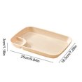 thumbnail image 3 of Eolstice Compartment Meal Tray, Sectioned Plastic Serving Plate With Multiple Divider Zones, Reusable Light Food Dish For School Cafeteria Home Dining & Portion Control,Beige, 3 of 6