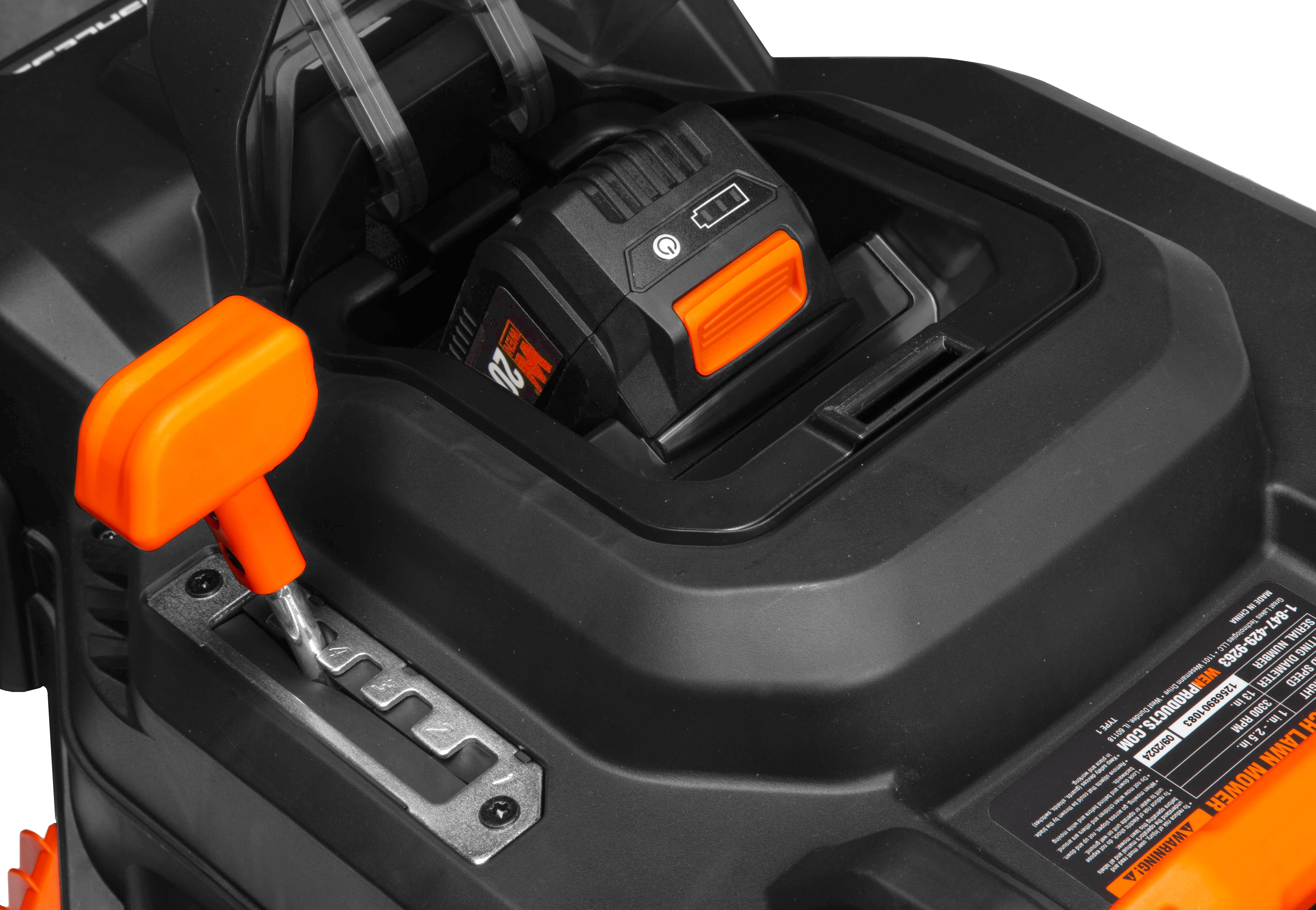 WEN 20V Max 15-Inch Cordless Brushless Lawn Mower with 5Ah Battery and Charger