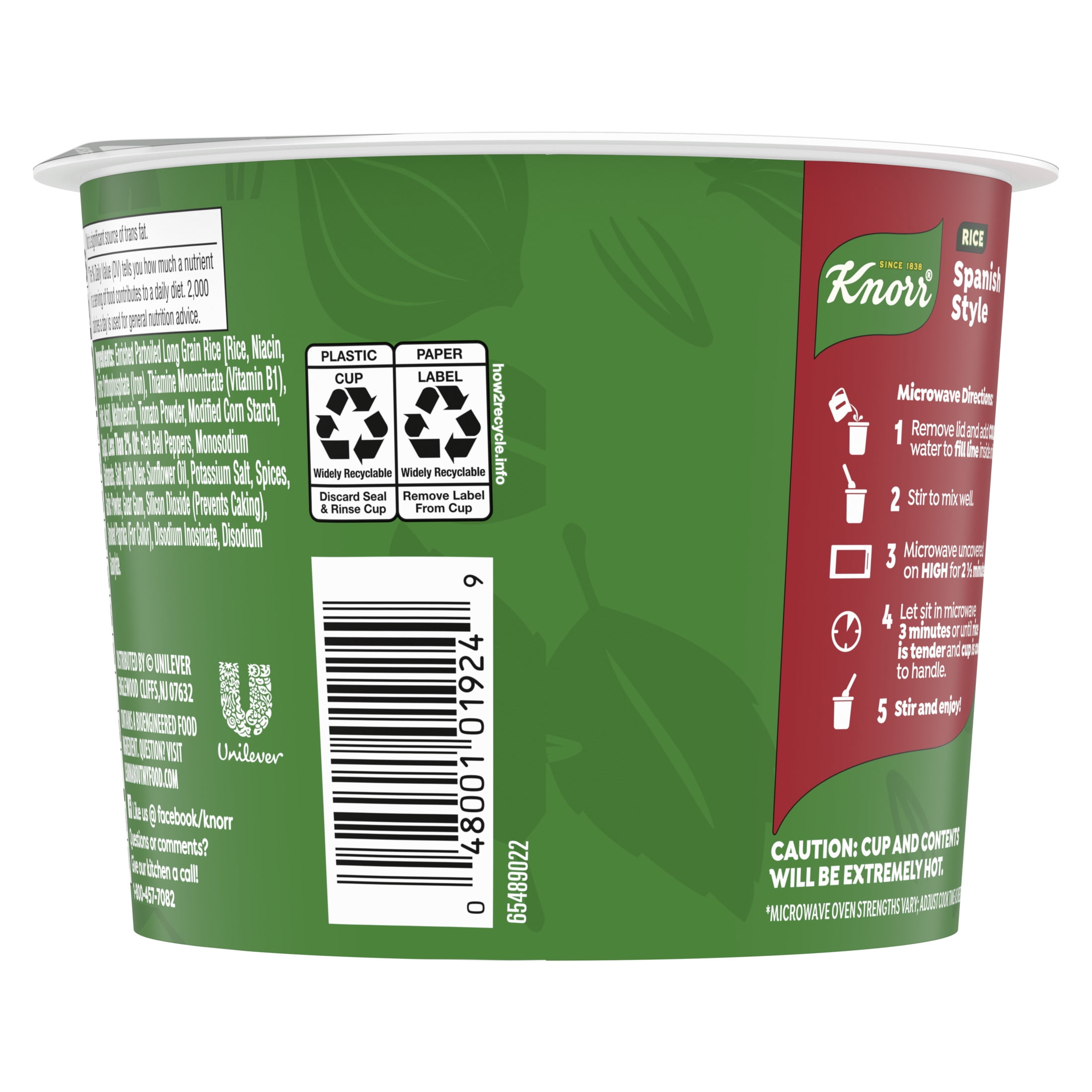 (8 pack) Knorr Spanish Rice Cups, Made With Real Tomatoes, 2.0 oz