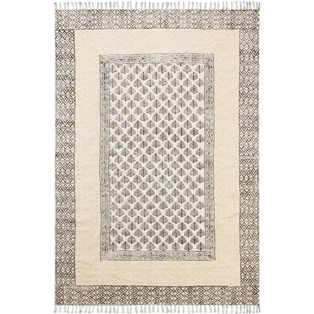 Casavani Bedroom Carpet Outdoor Boho Rug, Beige 2x3 feet - Walmart.com