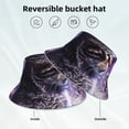 thumbnail image 2 of Bingfone Purple Moon Cat Bucket Hat for Men Women,Packable Reversible Printed Sun Hats,Fisherman Outdoor Travel Hiking Beach Caps, 2 of 7