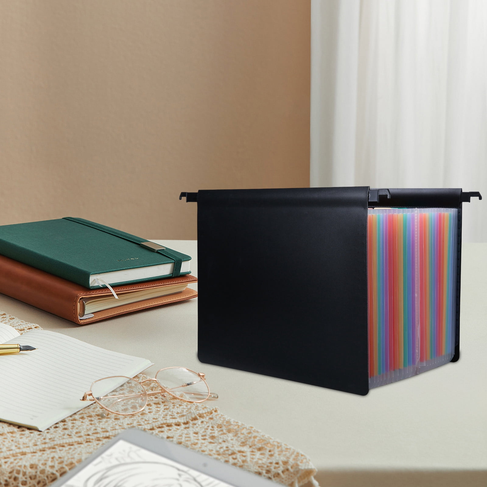 Ultra-Large Accordion File Organizer, Legal Size/Letter/A4 Paper 25 Pockets Expanding File Folder, Expandable Important Document Organizer Bill Receipt Paper Storage