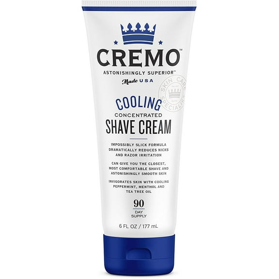 2 Pack - Cremo Cooling Shave Cream with Peppermint, Menthol & Tea Tree Oil 6 oz