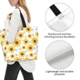 thumbnail image 3 of Pofeuu Sunflowers Print Reusable Grocery Bags - Washable, Foldable, Packable Tote, Large Handles, Heavy Duty, Zippered Top Pouch, 3 of 8