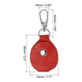 thumbnail image 2 of Uxcell Leather Key Fob, Genuine Leather Keys Cover Portable Key Fob Air Tag Holder for Keys ID Key Cards, Red 2 Pack, 2 of 6