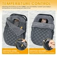 thumbnail image 2 of Orzbow Winter Baby Car Seat Cover, Warm Carseat Bunting Bag with Removable Zipper for Baby Boys & Girls, Waterproof Carseat Canopy Cover, Keeps Babies Warm and Cozy in Cold Weather, Dark Grey, 2 of 6