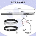 thumbnail image 6 of Miaocao 2 Pack Diamond Cat Collar with Bells and Safety Belt, Adjustable Soft Velvet Kitten Collar with Bling Heart Jewelry, Cute Purple & Pink Cat Collars for Girls & Boys(Neck Girth 8"-10"), 6 of 7