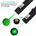 thumbnail image 3 of 532nm USB Rechargeable Green Laser Pointer Pen Astronomy Visible Beam Light Pen 2PK, 3 of 12