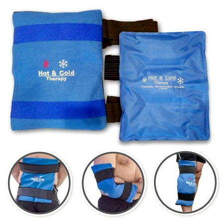 Ice Pack for Injuries - Reusable, Flexible Gel Ice Pack for Injuries and Pain Relief with Wrap and Straps - Hot & Cold Therapy for Arthritis, Hip, Shoulder, Back, or Knee, XL 14