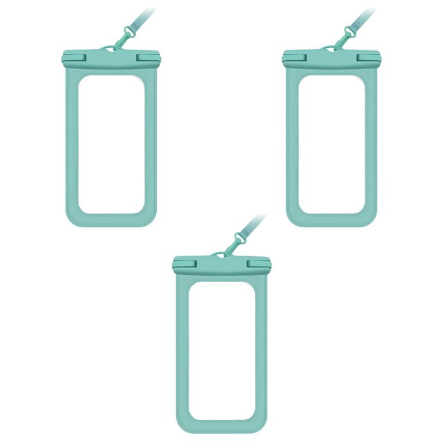 Yuarrent Paquete de 3 fundas impermeables para teléfono móvil, kayak, natación subacuática, playa al aire libre, deportes acuáticos, funda para Deportes acuáticos Verde Yuarrent OD023461-02