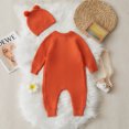 thumbnail image 6 of Actgleam Newborn Baby Boys Girls Halloween Outfits Romper Knitted Long Sleeve Sweater Jumpsuit with Warm Hat,6-9Months, 6 of 11