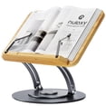 thumbnail image 1 of Soporte para libros Nulaxy Bamboo 360 giratorio para leer, color gris, 1 of 7