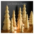 thumbnail image 6 of Honeycomb Paper Christmas Trees - Snowy Holiday Decor Set of 5, Glitter Accents, 4-8 Inch Small Mantelpiece Trees, Winter Wonderland Decorations, 6 of 8