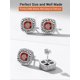 thumbnail image 3 of Pendientes de botón PROSTEEL de Granate rojo cuadrado, plata de ley, Runa vikinga, regalo para niño, 3 of 6