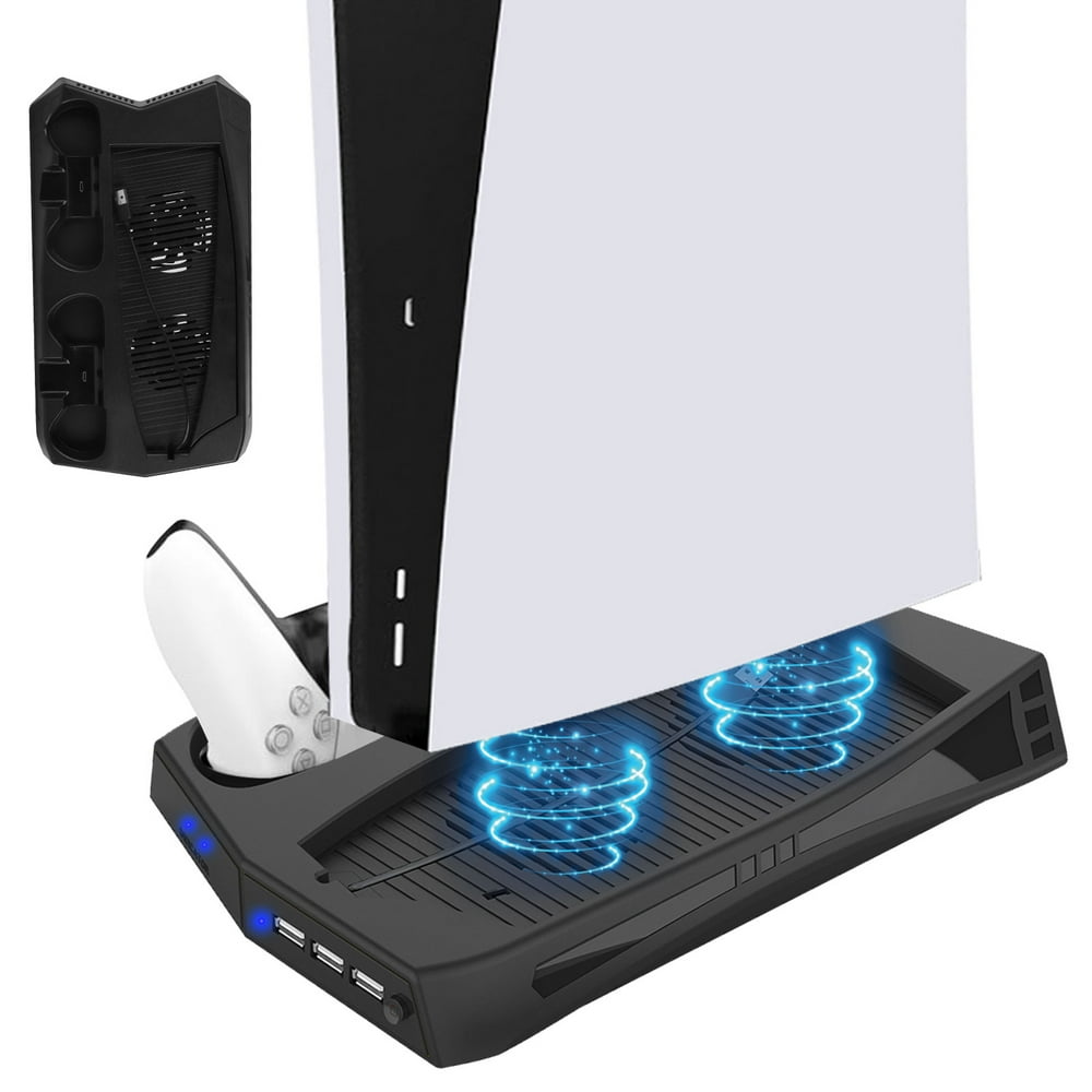 Cooling Station for PS5, Vertical Cooling Stand with Upgraded Fan & LED