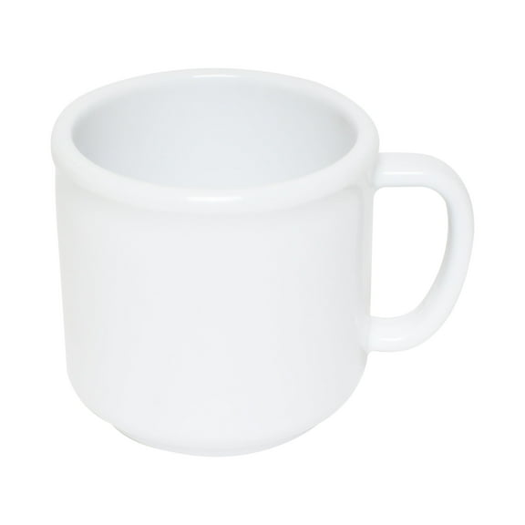 Excellante Color White melamine dinnerware collection 10 oz mug, white, comes in dozen